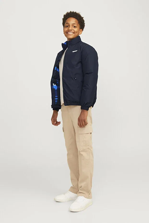 Детское пальто для мальчиков с длинным рукавом Jack & Jones Junior, Синее — фото 3
