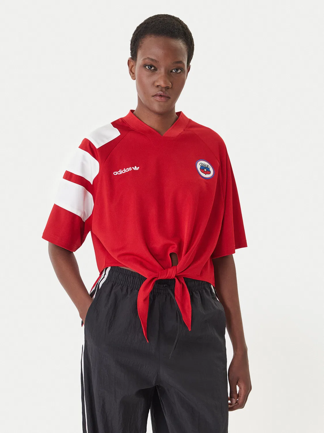 Женская футболка свободного кроя Chile Reconstructed Bringback Adidas, красный