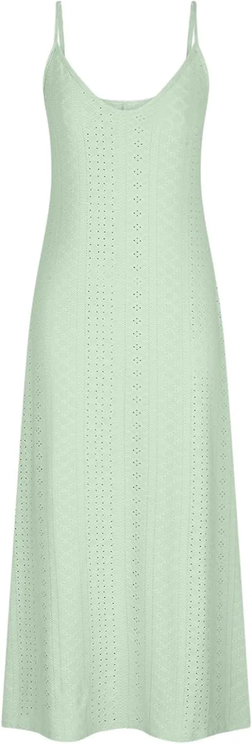 Женское цветочное макси-платье с V-образным вырезом, Light Green — фото 2