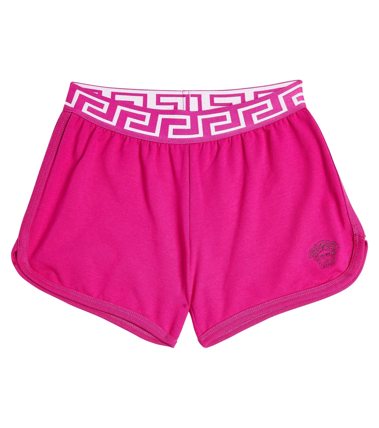 Шорты из смесового хлопкового джерси Greca Versace Kids, розовый