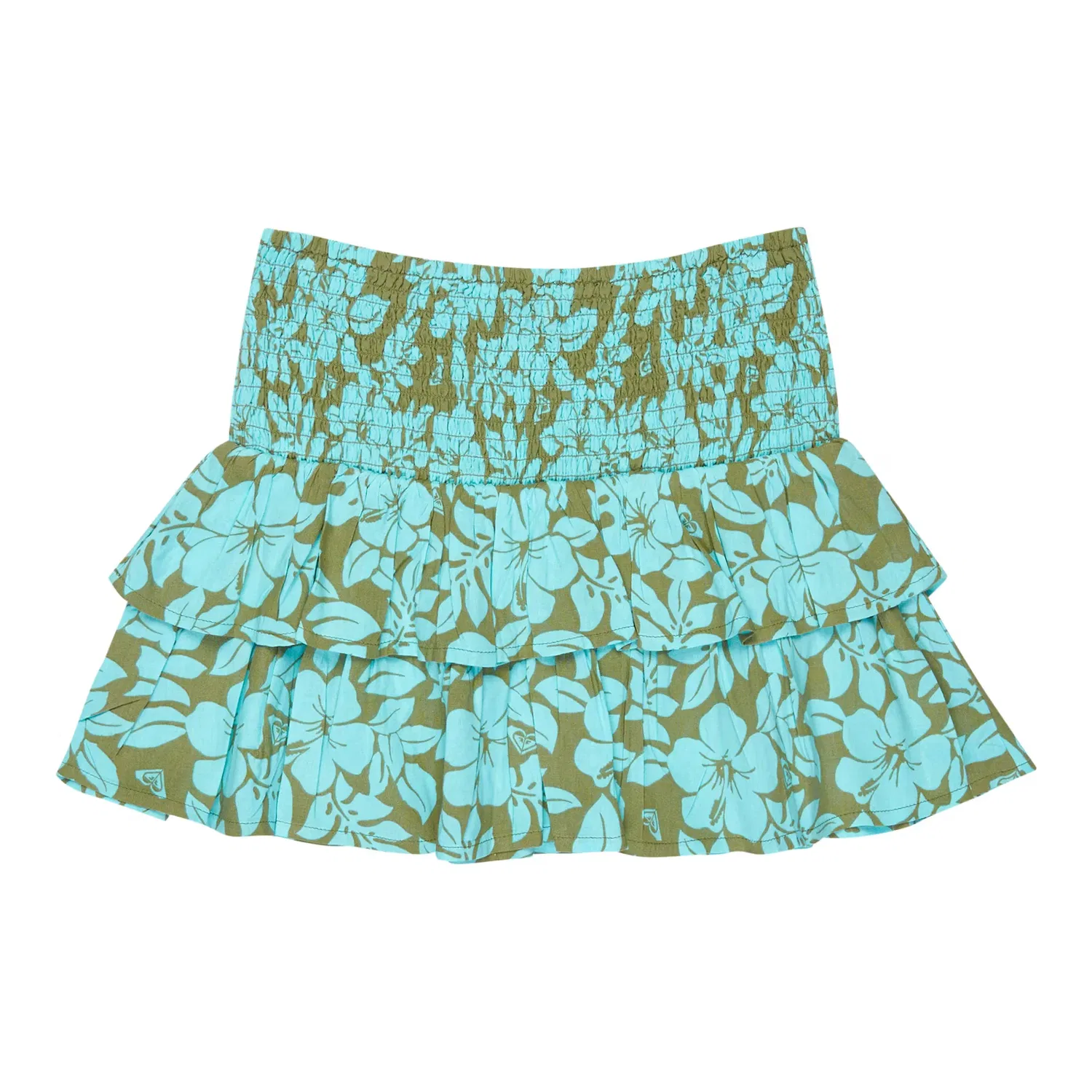 Детская юбка для девочек с воланами Glow Girl Mini Roxy, Verde Oliva — фото 4