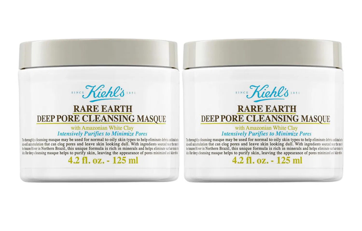 Очищающая маска Kiehl's, 125 мл, 2 шт, Amazon White Clay, Kiehl's, White