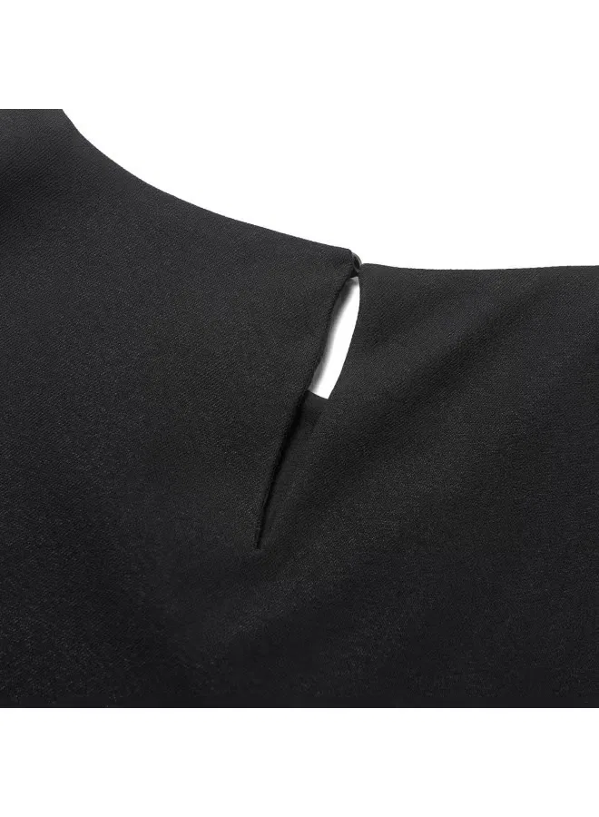 Рубашка стильная Zara, черный — фото 4