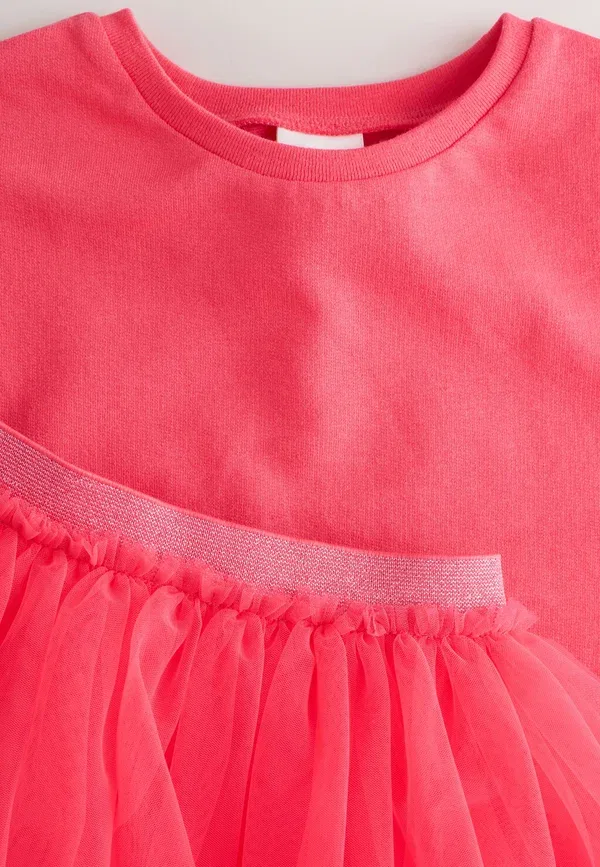 Комплект юбка с underskirt, Plain, Set - mini skirt, Next, Berry Pink, розовый — фото 2