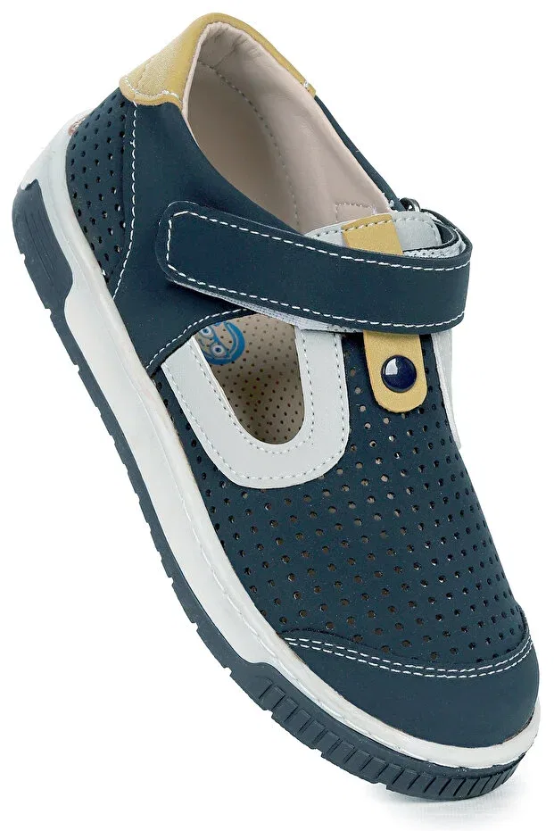 Детские кеды для мальчиков на липучках Arz 2319 Kiko Kids, Oil - Yellow