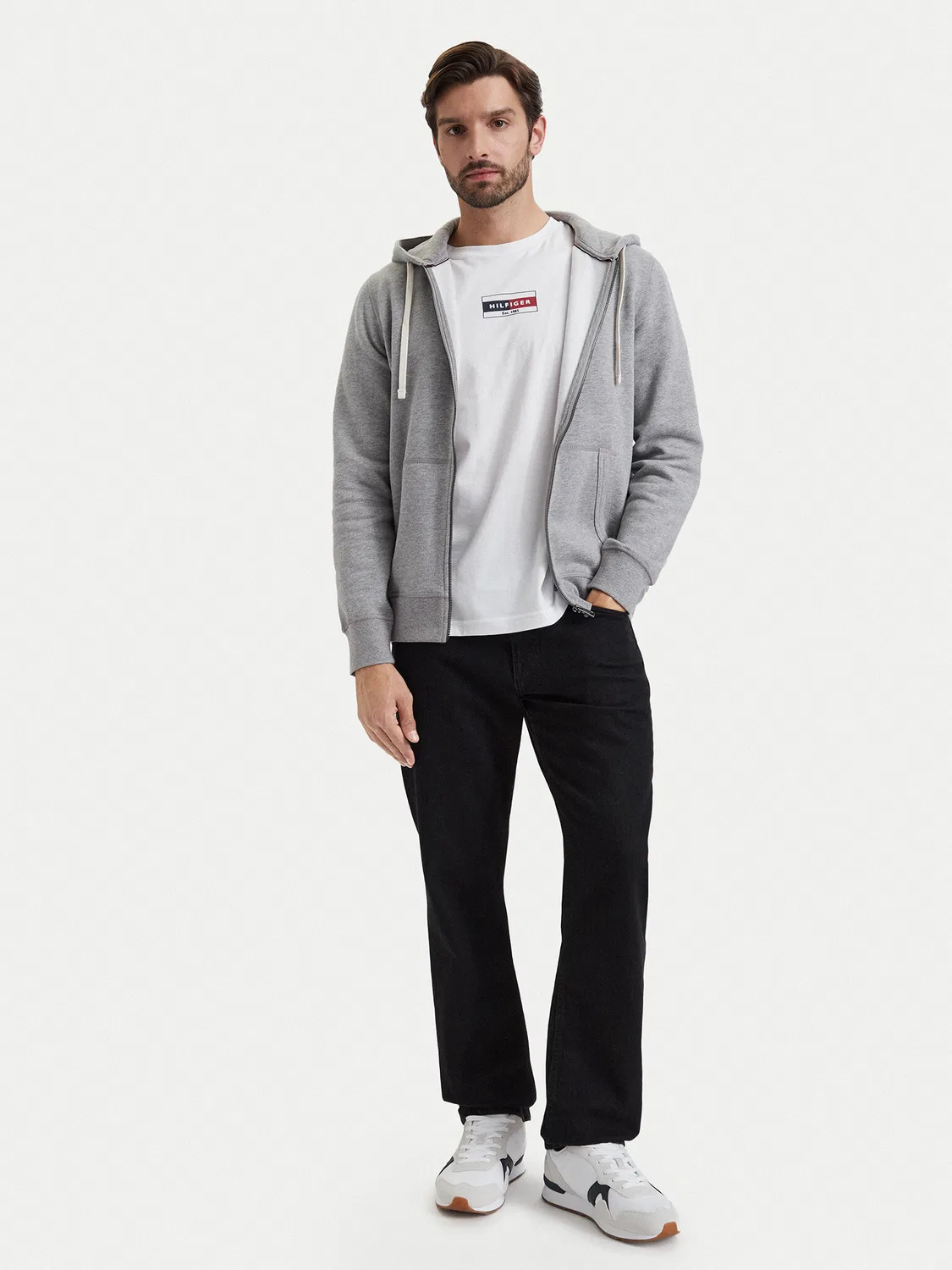 Мужская толстовка стандартного кроя Essential Tommy Hilfiger, серый — фото 2