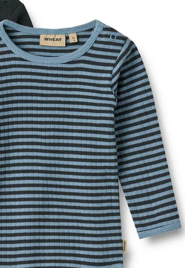 Комплект из 2 ползунков хлопок Glaustinuke Wheat, Bright Blue Stripe, ярко-синий — фото 3
