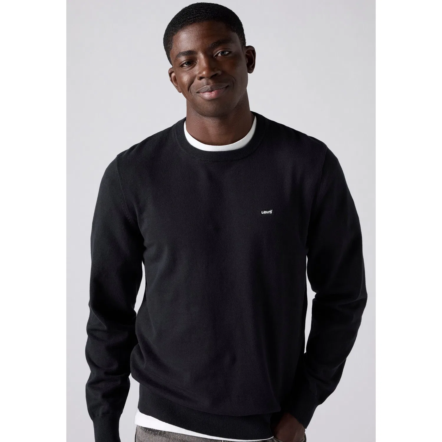 Мужской пуловер с круглым вырезом Lightweight HM Sweater Levi's, Meteorite — фото 2