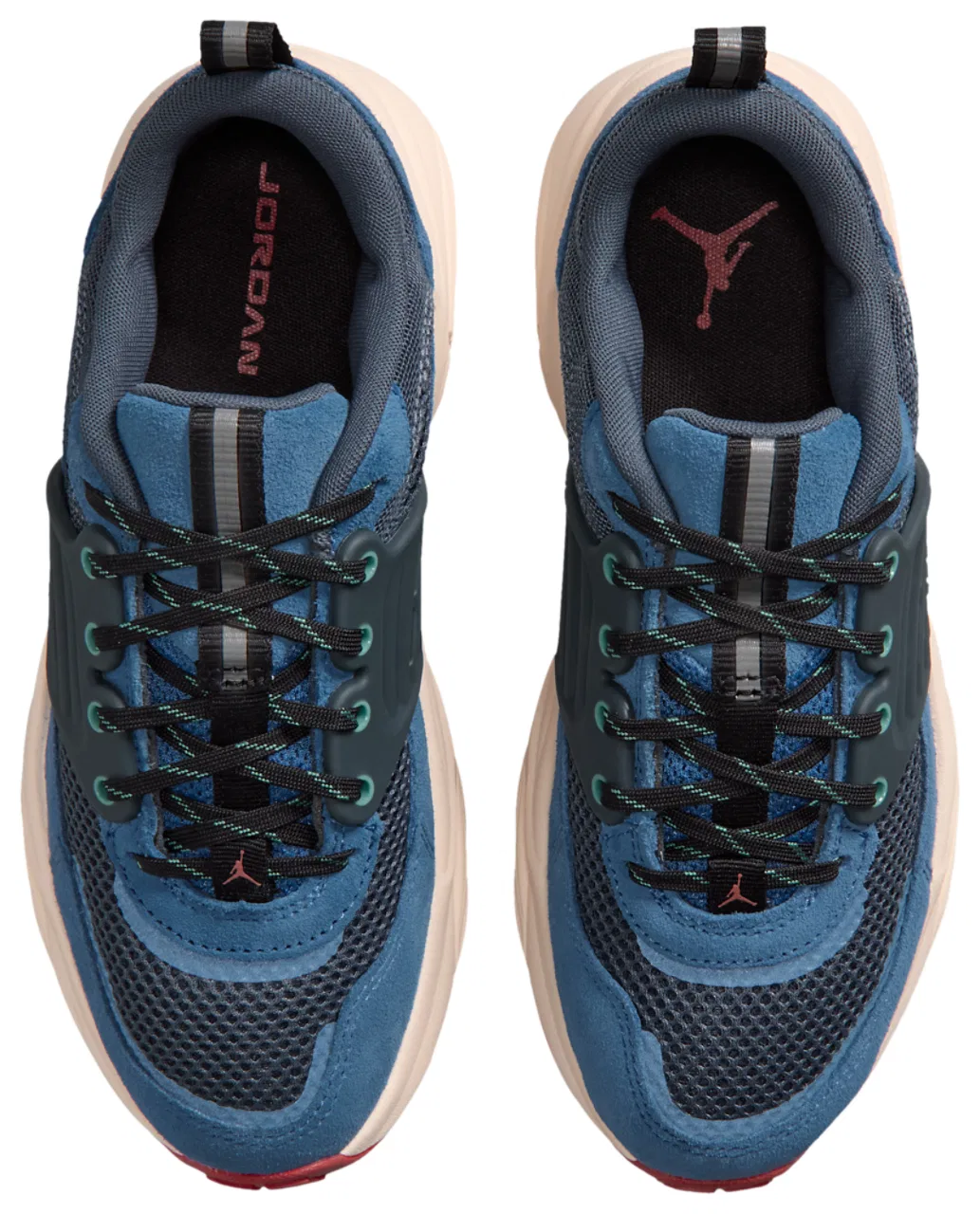 Детские кроссовки для мальчиков с дышащей сеткой и замшей Jordan Trunner O/S, True Blue/Kinetic Green/Blue Fox — фото 4