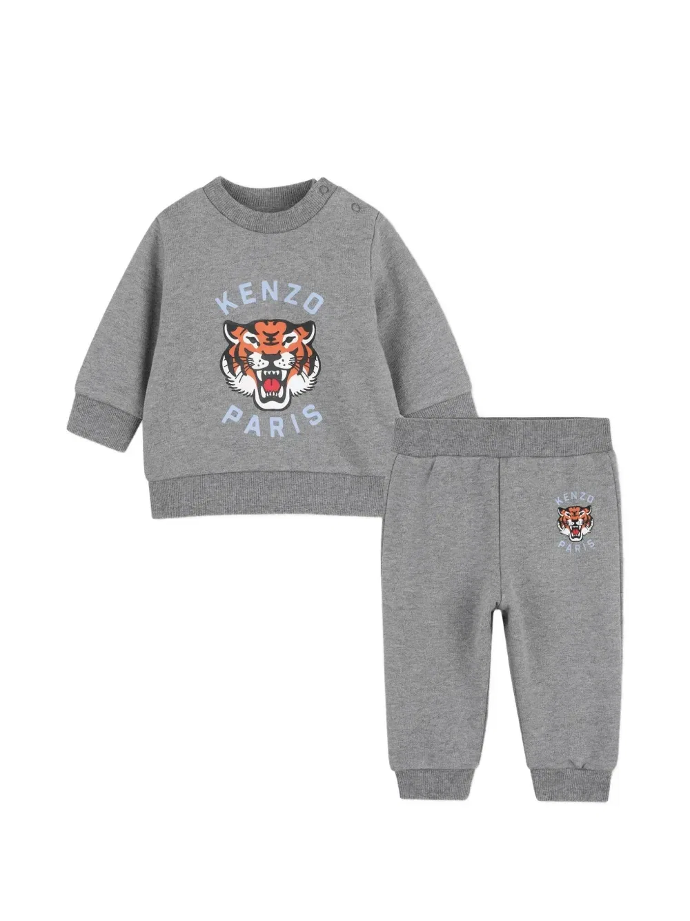 Спортивный костюм с принтом Kenzo Kids, серый