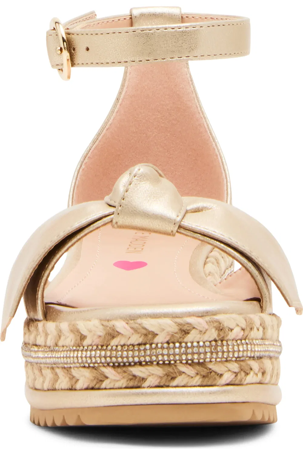 Детские сандалии на платформе с ремешком на щиколотке Lucille Steve Madden, Gold — фото 3