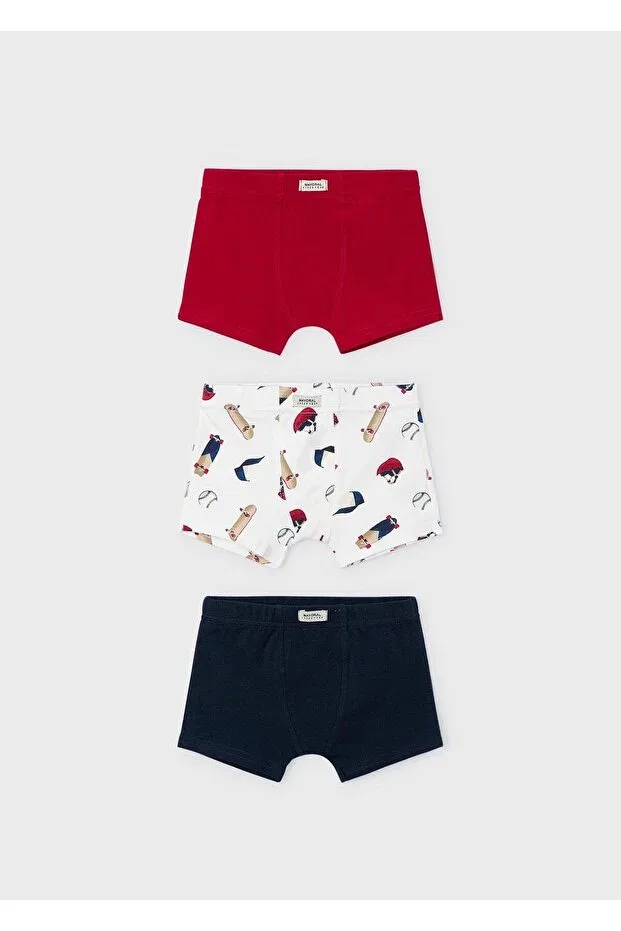 Детский комплект боксеров для мальчиков с принтом Triple Boxer Set Mayoral, Red