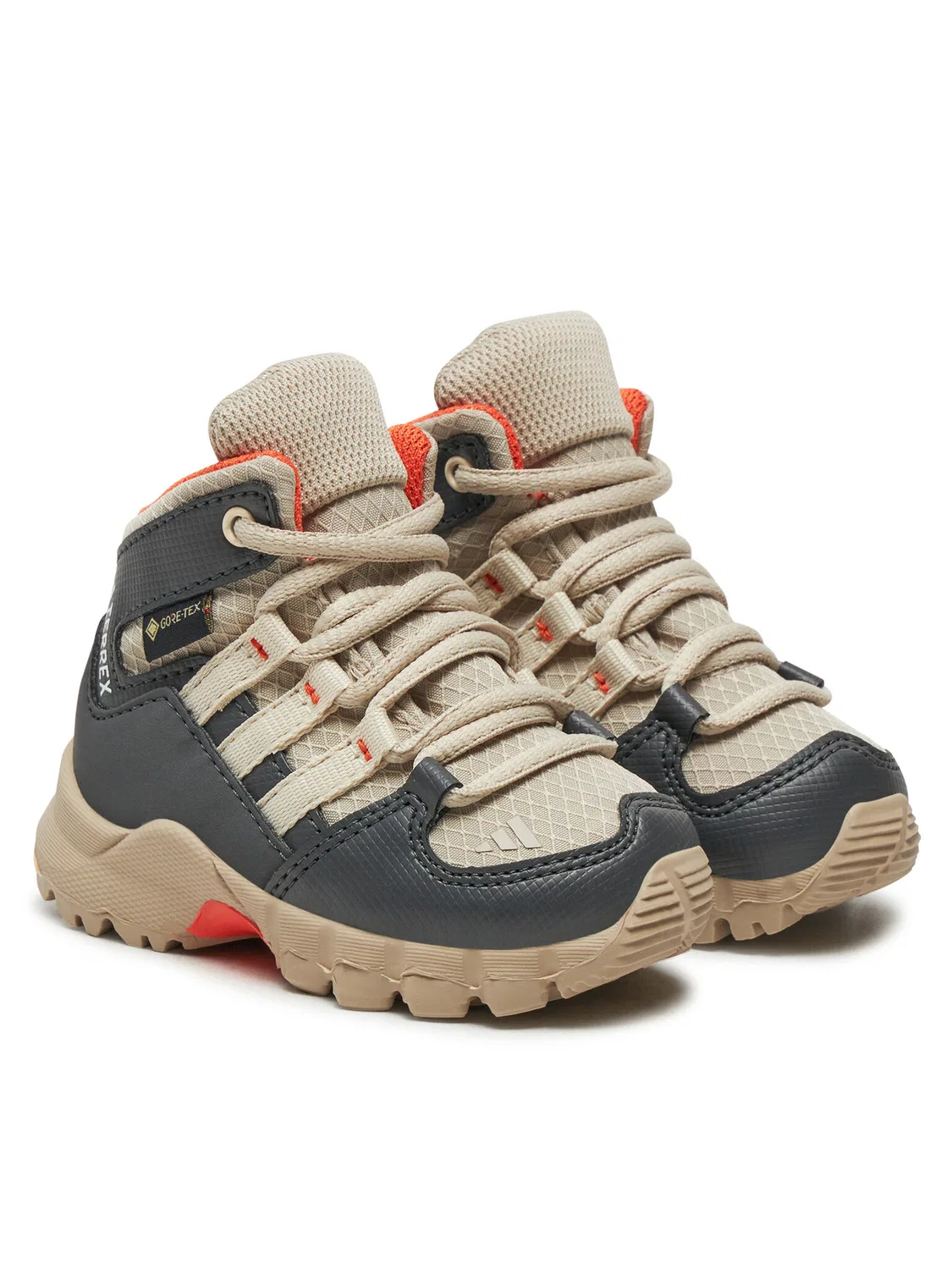 Трекинговые ботинки для мальчика Terrex Mid GORE-TEX Adidas, бежевый — фото 2