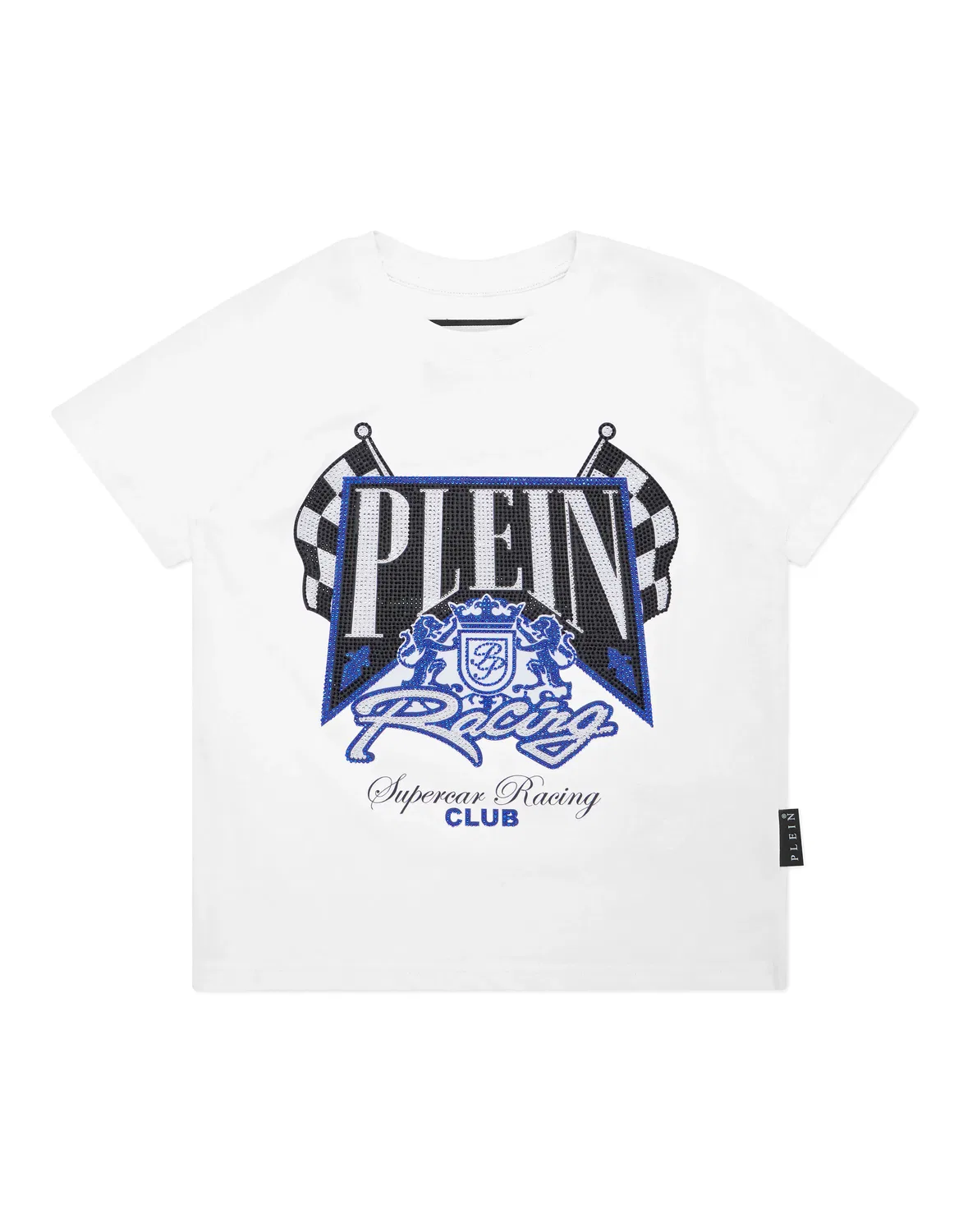 Детская футболка с коротким рукавом и принтом Racing Club PHILIPP PLEIN, White