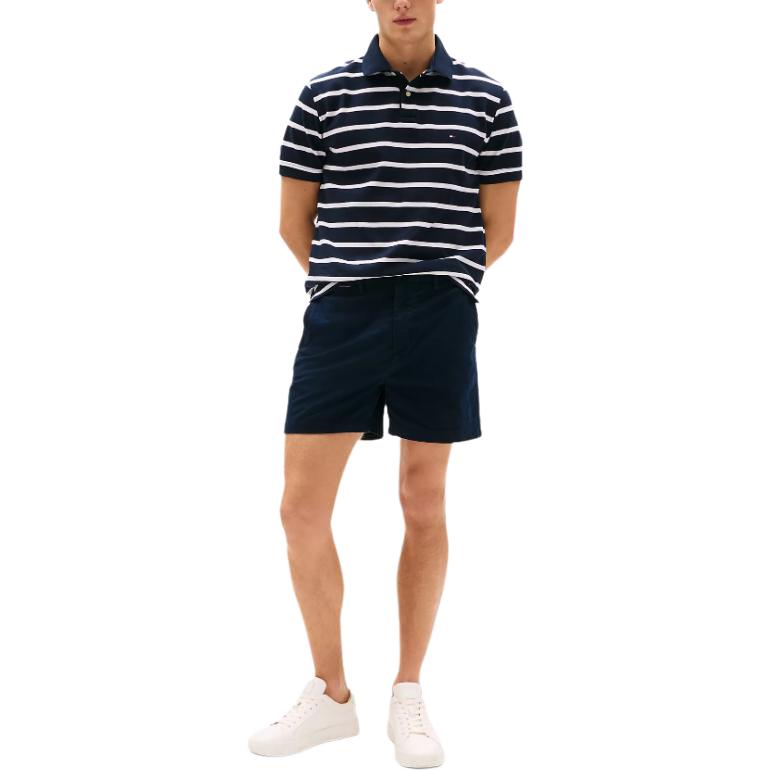 Tommy Hilfiger Мужская поло морского синего цвета — фото 2