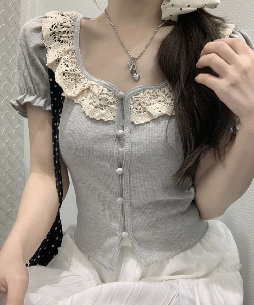 

Футболка с коротким рукавом, укороченная, с вышивкой Shoppinggo, светло-серый