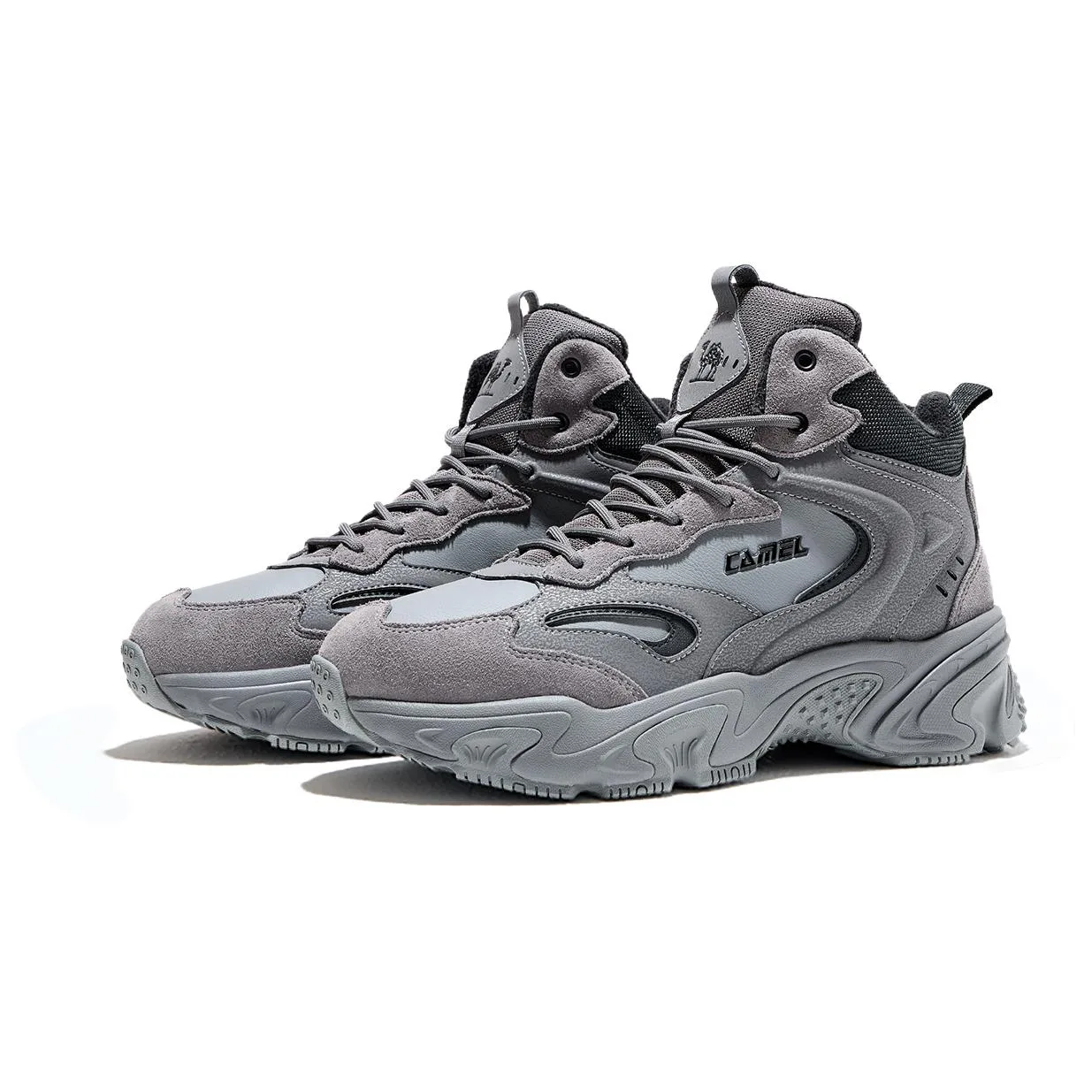 Мужские термостойкие мид-топы с защитой от истирания CAMEL, Slate Gray/Black — фото 4