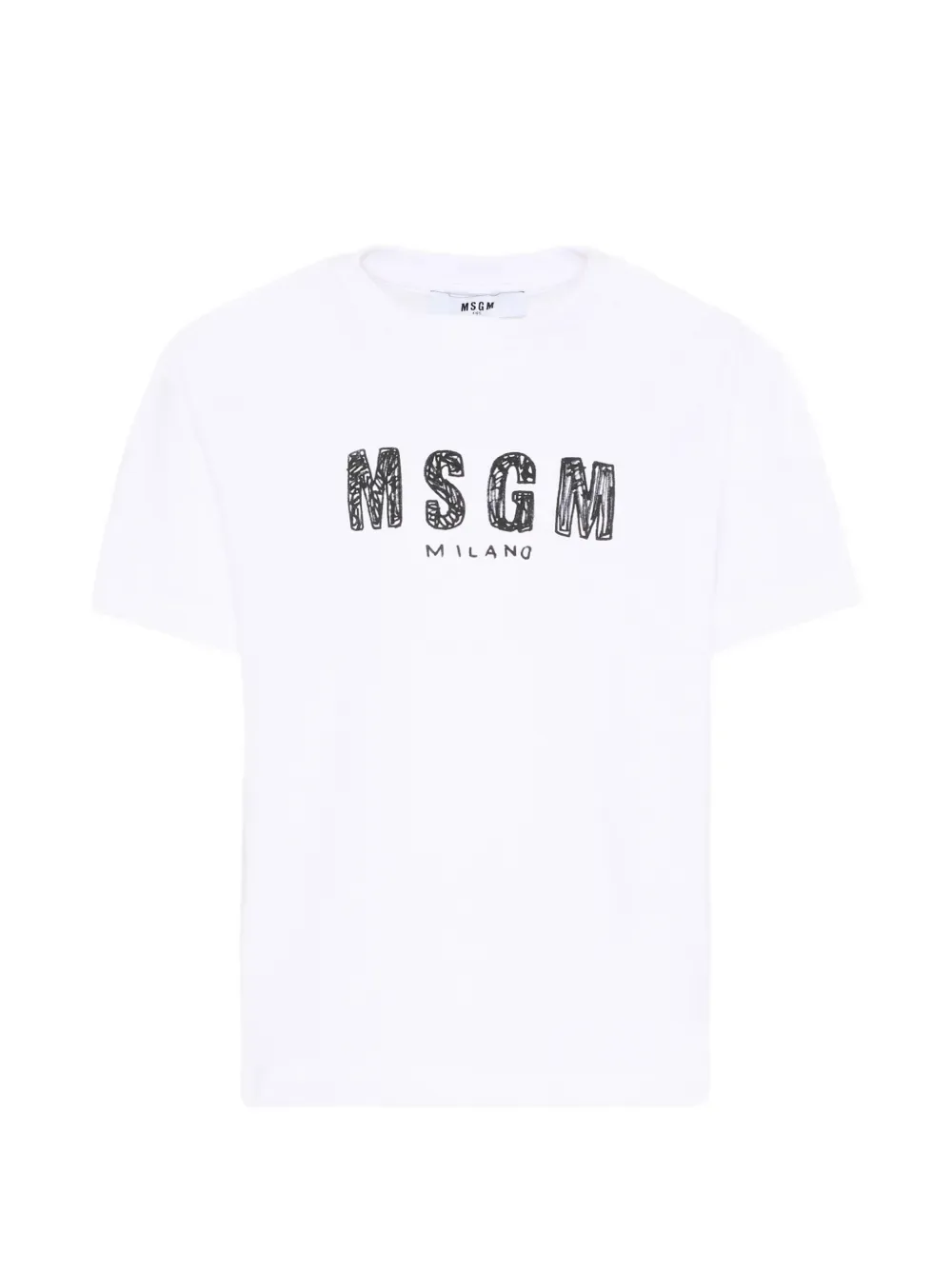 Футболка с короткими рукавами MSGM Kids, белый