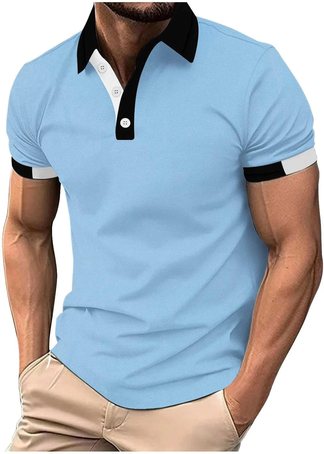 

Короткий рукав рубашка для мужчин Button down Golf Polo классический крой