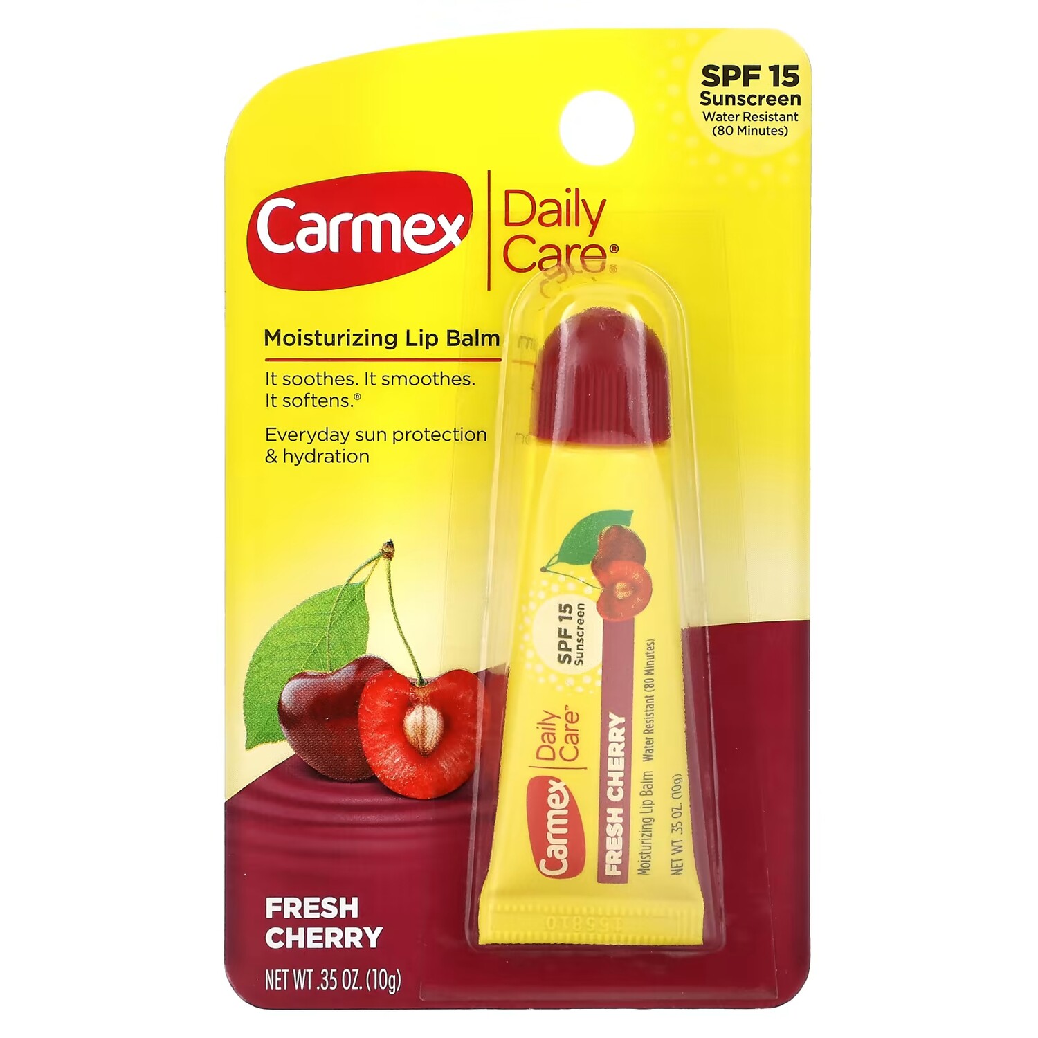 

Бльзам увлажняющий для губ Carmex Daily Care SPF 15 свежая вишня, 10 г