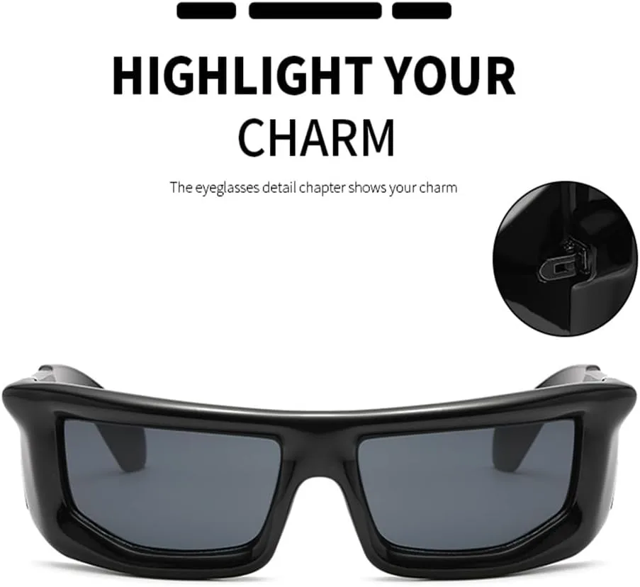 

Солнцезащитные очки в стиле Y2K для велосипедистов, модный тренд, персонализированные серебряные солнцезащитные очки, форма очков в стиле хип-хоп KTUCN, Silvery