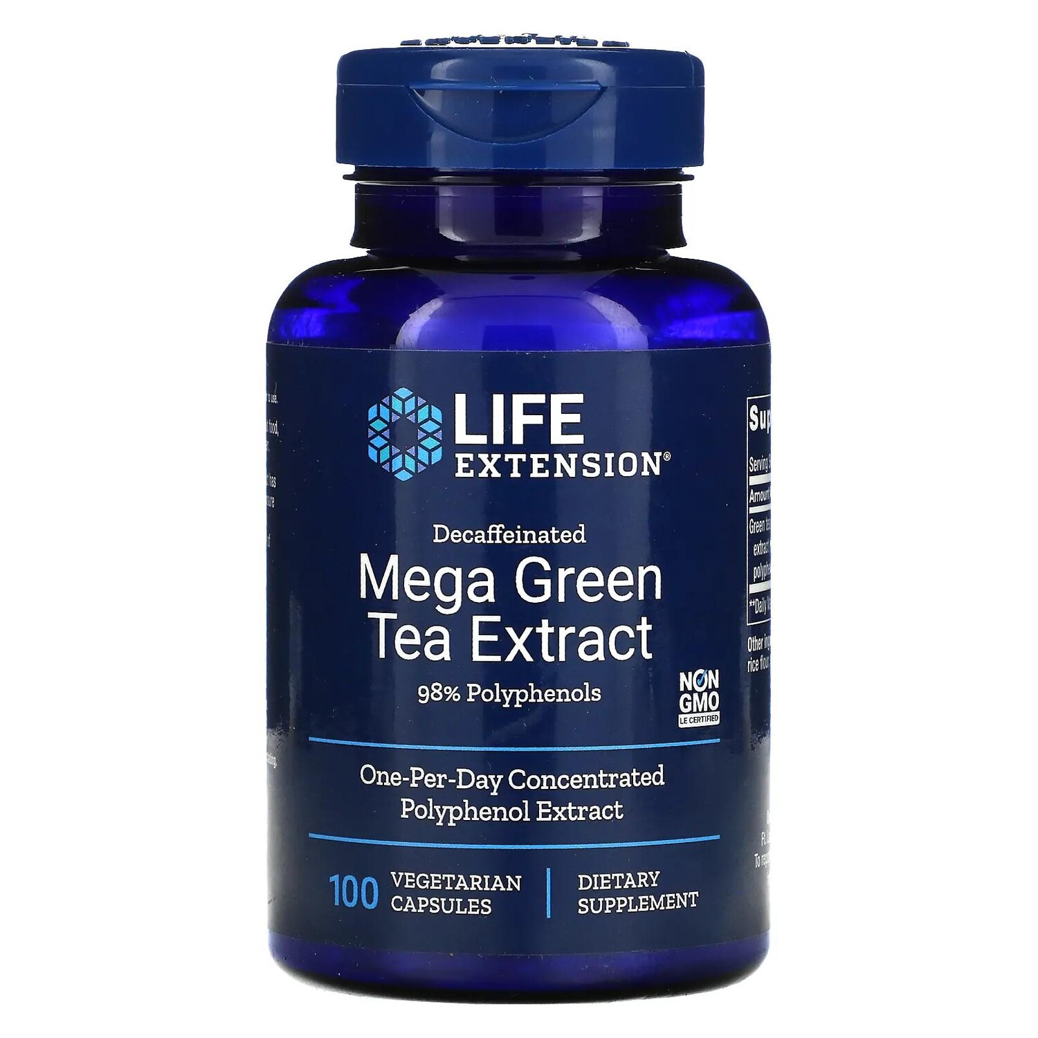 

Life Extension Мега экстракт зеленого чая без кофеина 100 вегетарианских капсул