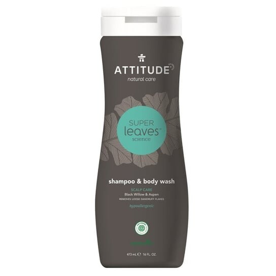 

Шампунь и гель для мытья тела 2 в 1, SCALP CARE MEN, 473 мл Attitude, MEN