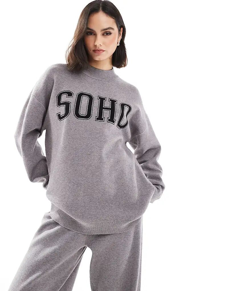 

Джемпер Soho с воротником-стойкой серого цвета South Beach