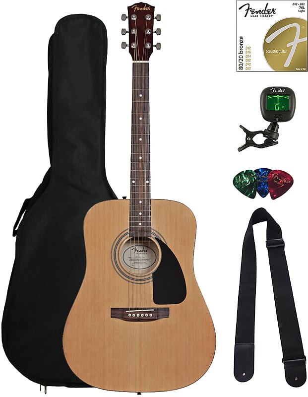 

Акустическая гитара Fender FA-115 Dreadnought Acoustic Guitar - Natural w/ Gig Bag