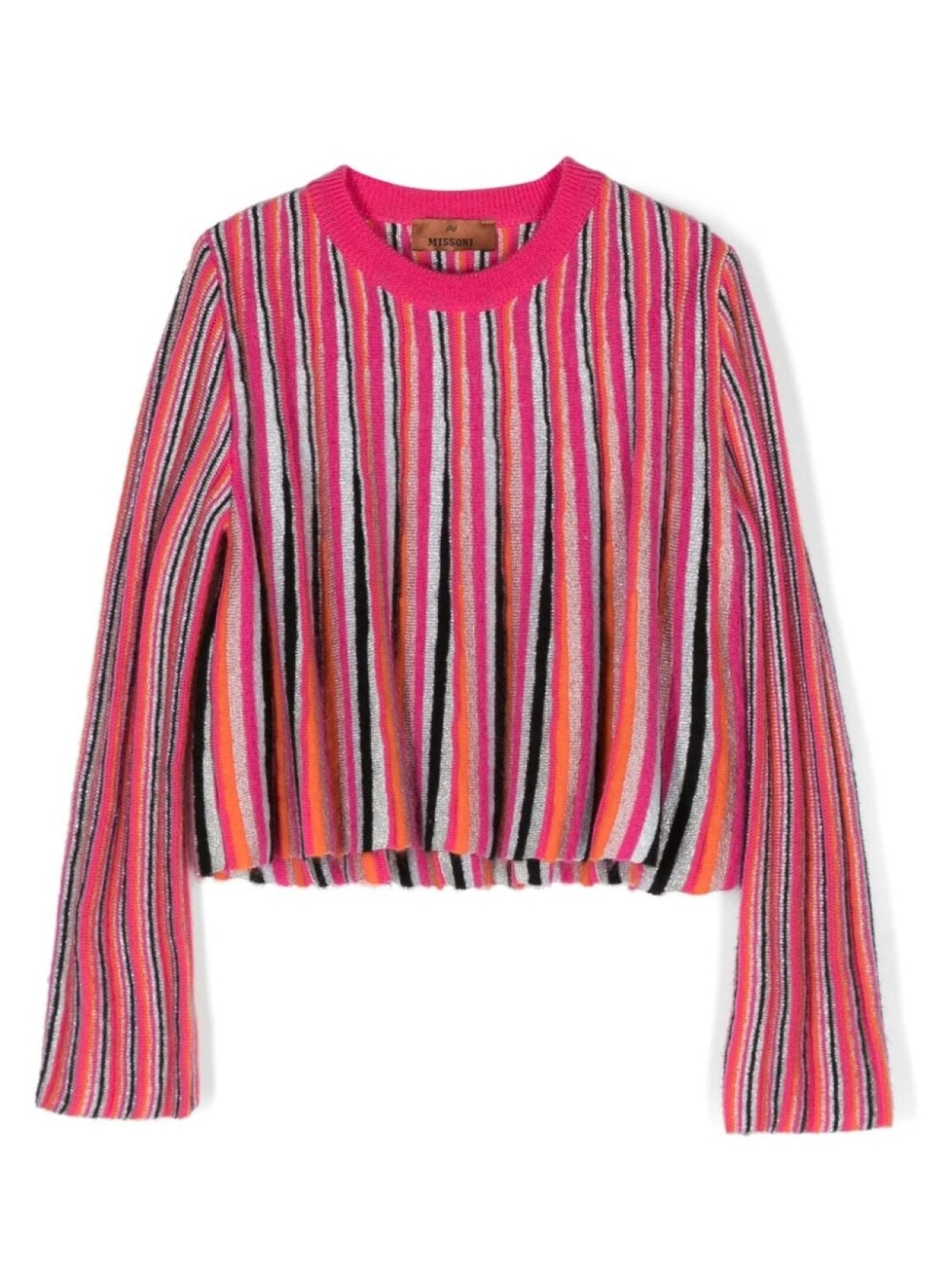 

Missoni Kids полосатый джемпер вязки интарсия, розовый