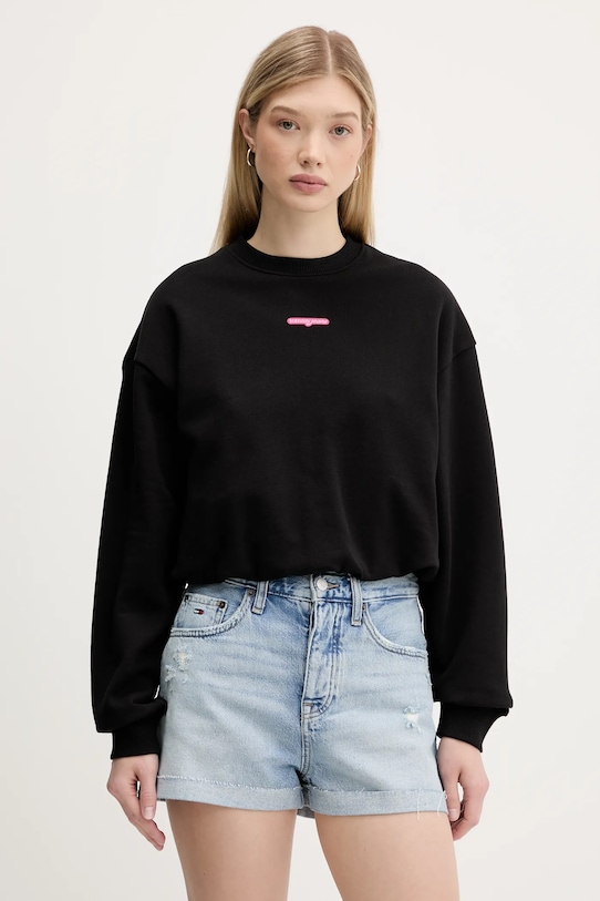 

Хлопковая толстовка Tommy Jeans, черный