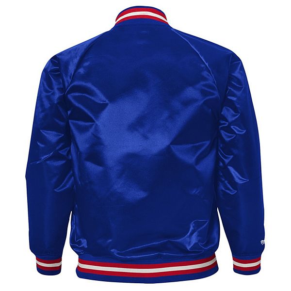 Молодежная легкая куртка на молнии Buffalo Bills из сатина Mitchell & Ness — фото 4
