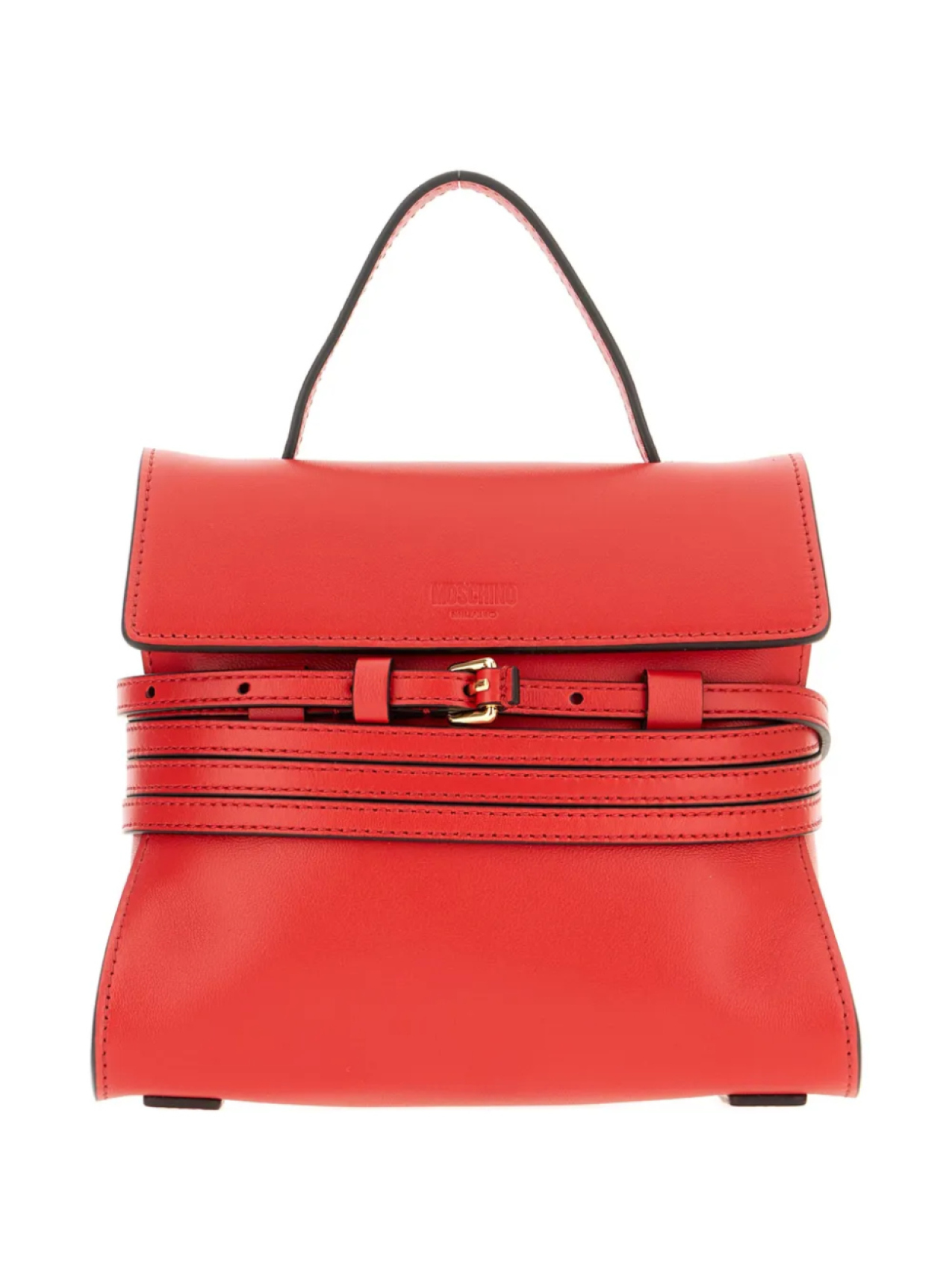 

Кожаная сумка-тоут Moschino Tie Me