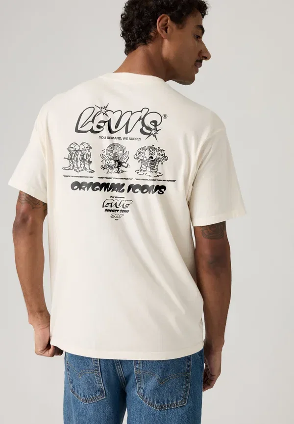Футболка с принтом Levi's Vintage fit tee print t-shirt, цвет белый — фото 3