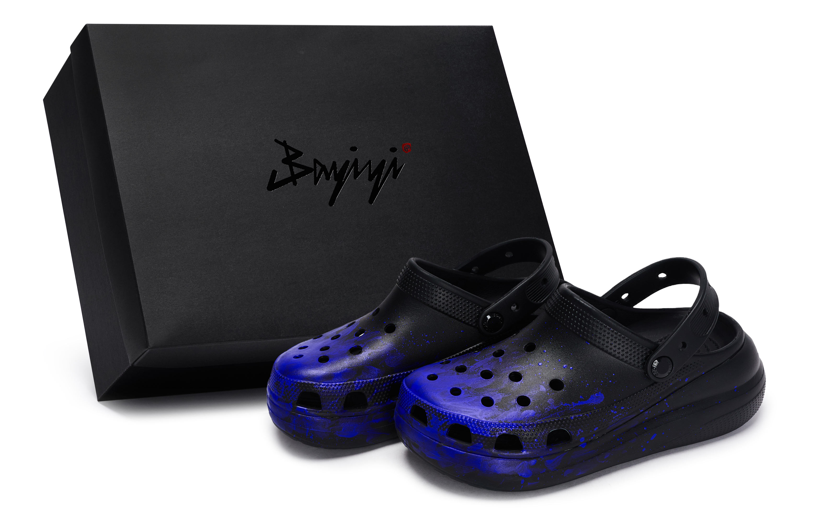 Crocs Классические сабо 811, производство, разборка, специальные сабо из коробки для обуви, унисекс, черно-синие
