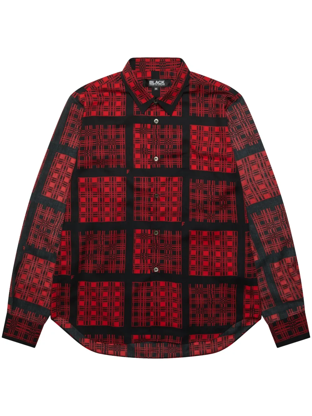

Клетчатая рубашка с длинными рукавами Black Comme Des Garçons, красный
