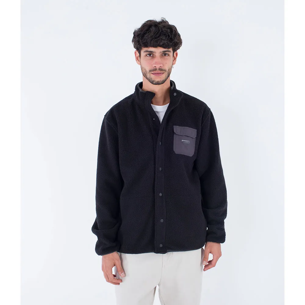 

Толстовка Hurley Woodland Burrito Snap full zip, черный