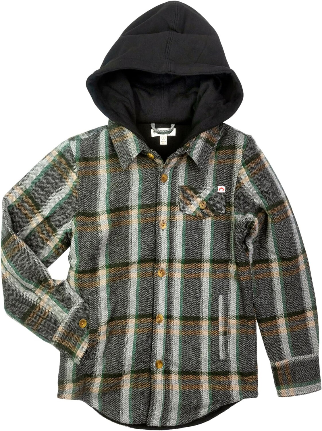 

Куртка Appaman Glen Hooded Insulated Jacket, цвет Woodland Herringbone