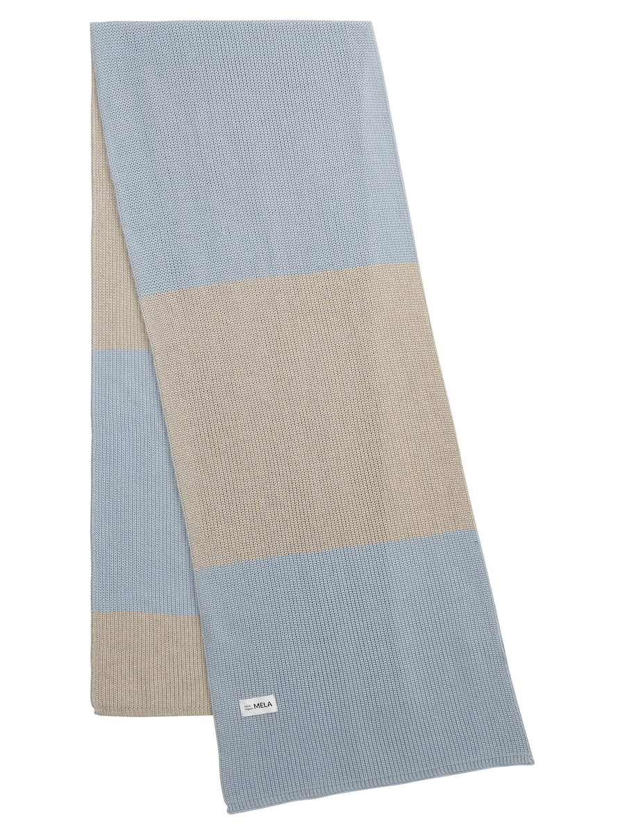 

Шарф MELA Kazim, бежевый/светло-голубой