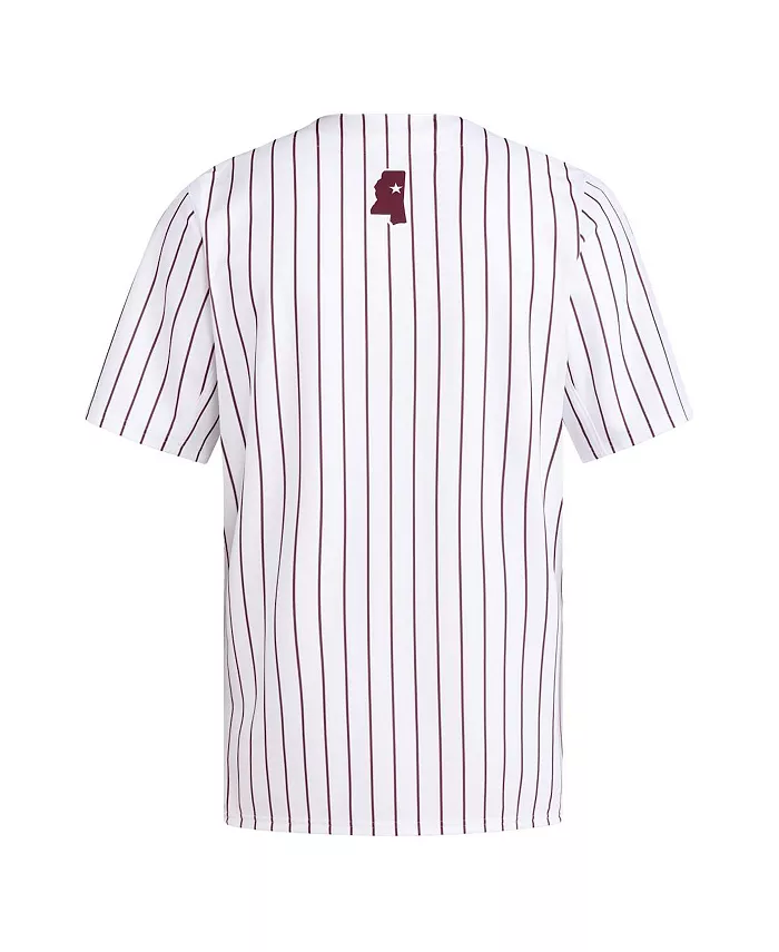 Мужская белая бейсбольная майка-реплика Mississippi State Bulldogs adidas — фото 3