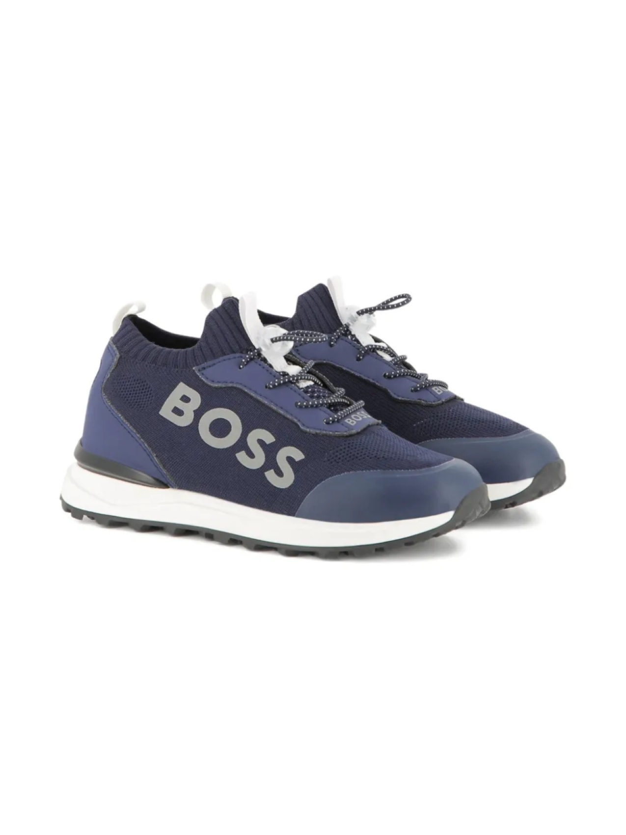 

BOSS Kidswear кроссовки с логотипом, синий