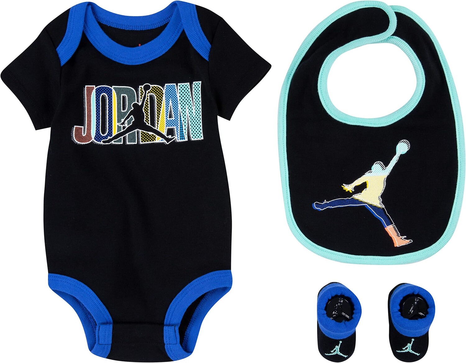 

Детский набор Jordan Bib Bodysuit Bootie Three-Piece Set, черный