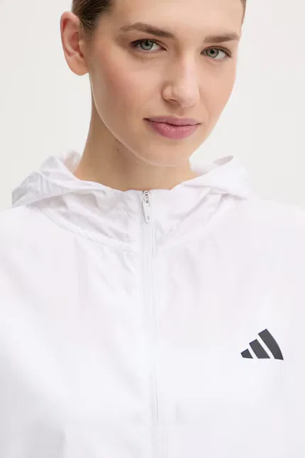 Куртка тренировочная ветрозащитная Hyperglam Windy Adidas Performance, белый — фото 4