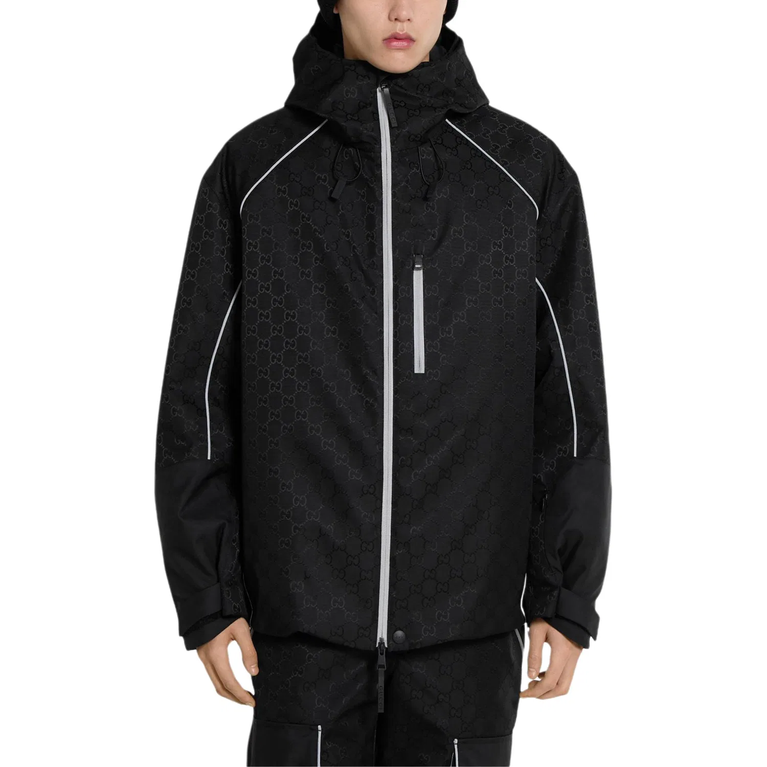 Куртка GUCCI Gg Jacquard, Черная — фото 4