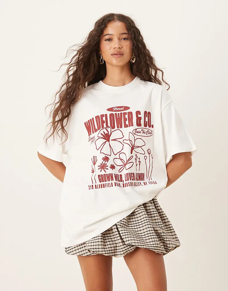 

Футболка ASOS DESIGN с принтом Wildflower & Co.