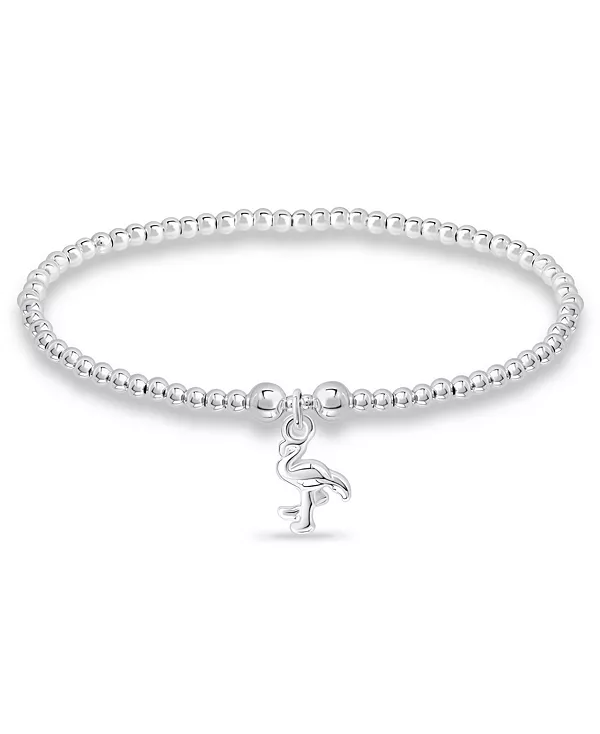 

Браслет с подвесками в виде фламинго из серебряной пластины Macy'S, silver