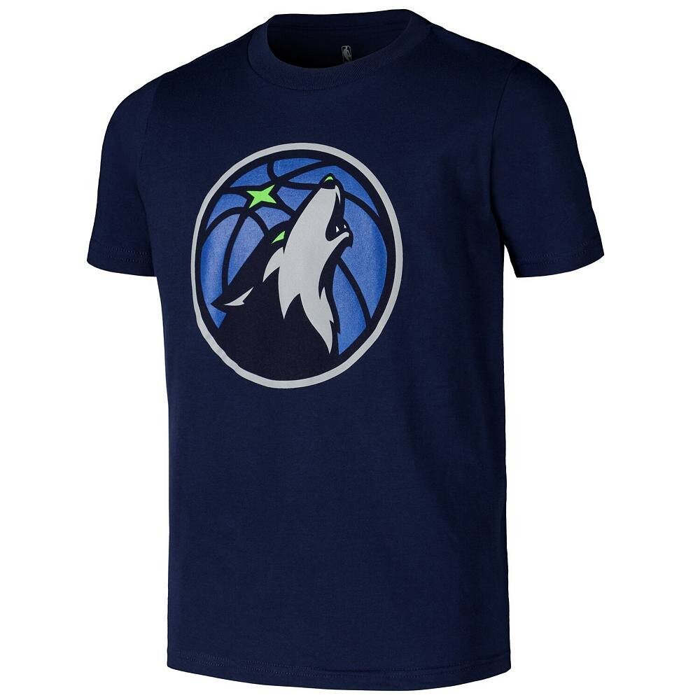 Молодёжная темно-синяя футболка с основным логотипом Minnesota Timberwolves Outerstuff, цвет Mtw Navy — фото 3