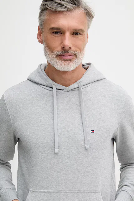 Худи мужское с капюшоном Tommy Hilfiger, серый — фото 4