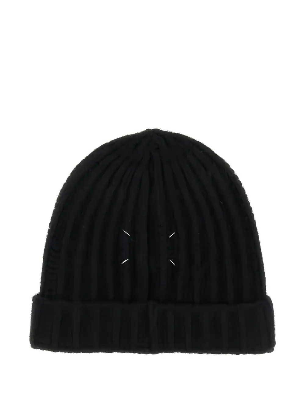

Шерстяная шапка в рубчик MAISON MARGIELA, черный