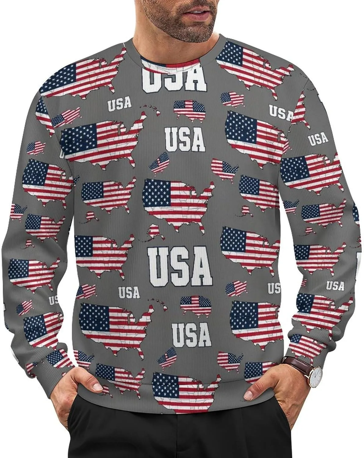 

Мужской лонгслив с круглым вырезом SEBNATAL